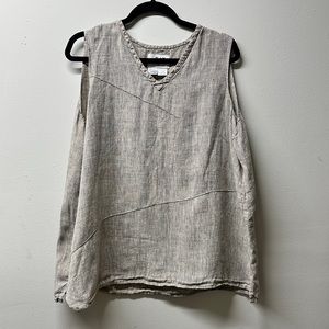 FLAX Linen flax sleeveless shirt